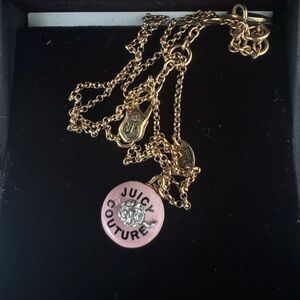 Brand New- Juicy Couture Pink and Gold Pendant compartment Necklace.